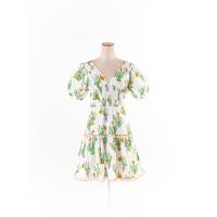 ราคา Lyn around เดรสแขนสั้นพิมพ์ลาย ซิปข้างสม็อคหลัง มีซับในป้ายแบรนด์ระบุไซส์ S Preloved (20670436304)