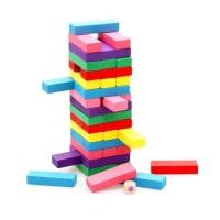 ราคา Btoys ของเล่นไม้ เกมตึกถล่ม Jenga เกมตึกถล่มไม้ ตัวเลข 54 ชิ้น พร้อมลูกเต๋า wood Intelligence Digital stack high (15061856610)