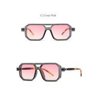 ราคา Rivet Polygon แว่นตากันแดดผู้หญิง Vintage Gradient แว่นตากันแดดผู้ชายโปร่งใส Anti Blue แฟชั่นแว่นตายี่ห้อ UV400แว่นตา Shades (15683148846)