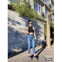 ราคา กางเกงยีนส์ทรงกระบอกเล็ก งานดีผ้ายืด แต่งขอบเอวสวยๆ (15253051649)