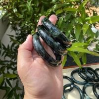 ราคา กำไลหยก กำไลแท้ สีเขียวเข้ม ทรงท้องปลิง ทรงโดนัท (21327054799)