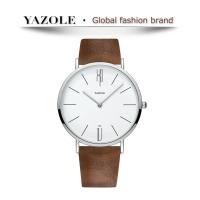 ราคา YAZOLE นาฬิกาผู้ชาย Relo ควอตซ์ลำลองกันน้ำแฟชั่นคลาสสิกของขวัญนาฬิกาหรูหราสายหนังแฟนหนุ่ม 506 (20784701799)