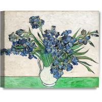 ราคา แจกันกับ Vincent Van Gogh Irises1889ขั้นตอนก่อนทำศิลปะศิลปะบนผนังผ้าใบ Giclee สำหรับ30x24การตกแต่งบ้าน (20251610997)
