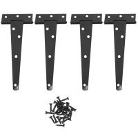 ราคา 4 PCS 6 Inch Heavy Duty Door Hinges T Strap Tee Shed Hinge Gate Hinges for Wooden Gates Hinges Black (17241930807)