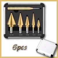 ราคา HX MALL 6pcs 3pcs HSS ดอกสว่าน ทรงเจดีย์ เคลือบไทเทเนียมเจาะขยาย คว้านรู เคลือบไทเทเนี่ยม ดอกเล็ก ใหญ่ ขั้นบันได StepDrill เจาะรู ขยายรู คว้านรู ขน (20970381672)