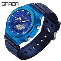 ราคา รองเท้าแตะนาฬิกาสำหรับผู้ชายโลหะอเนกประสงค์เรืองแสงหรูหรา SD3167 8นาฬิกากีฬาของผู้ชายแฟชั่น (18162558991)