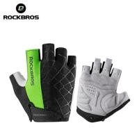 ราคา ROCKBROS ถุงมือครึ่งผู้ชายผู้หญิงระบายอากาศได้สำหรับจักรยานเสือภูเขาถุงมือกันกระแทกจักรยานเสือหมอบถุงมือใส่สบายกันลื่น (19571754119)