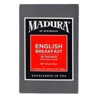 ราคา Madura English Breakfast Tea มาดูร่า ชาอิงลิช เบรคฟาสต์ 2g x 20teabags (10489831401)