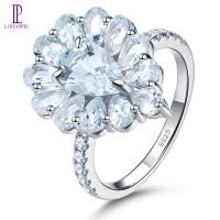 ราคา Lohaspie เครื่องประดับ3 5กะรัต Real Blue Topaz แหวน925เงินธรรมชาติ Sky Blue Topaz แหวนสีฟ้าอัญมณี Topaz แหวนสำหรับสุภาพสตรีเครื่องประดับของขวัญ (19884077751)