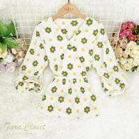 ราคา ส่งเร็วพิเศษ F004 1 NEW FLOWER เสื้อลายดอก คอวี แขนพอง แขนหนอน แขนขนมชั้น มีโบว์ผูกหน้า หลัง ดีไซน์สุดเก๋ ผ้าโฟเวย์ ใส่สบาย ไม่ร้อน (21060608418)