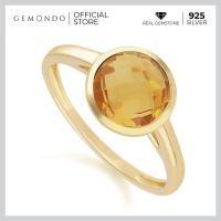 ราคา Gemondo แหวนเงินแท้ 925 Sterling Silver ประดับซิทริน Citrine แหวนเงินประดับพลอย แหวนพลอยแท้ (19663763921)
