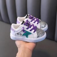 ราคา รองเท้าผ้าใบเด็กรองเท้าเปลือกหอยปักเลื่อมสำหรับเด็กผู้หญิง2 8Y ฤดูใบไม้ผลิฤดูใบไม้ร่วง (21101780064)