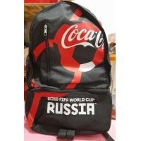 ราคา กระเป๋า Coca Cola 2018 FIFA world cup RUSSIA ขนาดหน้ากว้าง 30 ซม ด้านข้าง 10 ซม สูง 45 ซม มีช่องด้านหน้า ช่องตัวกระเป๋า และช่องด้านล่าง พร้อมที่ใส่ขวดน้ำด้านข้างอีก 1 ช่อง เหมาะสำหรับการใช้งานและสะสม 