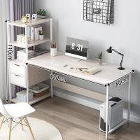 ราคา โต๊ะ โต๊ะทำงาน โต๊ะทำงานไม้ โต๊ะคอมพิวเตอร์ โต๊ะไม้ โต๊ะเขียนหนังสือ โต๊ะมีลิ้นชัก โต๊ะทำงาน ชั้นวางหนังสือ 4 ชั้นขาเหล็ก พ่นสีกันสนิมประกอบง่ายdesk (21277038373)