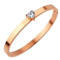 ราคา 555jewelry กำไลข้อมือสแตนเลส สตีล ประดับเพชร CZ รูปหัวใจ ดีไซน์สวย รุ่น MNC BG256 กำไลแฟชั่น กำไลผู้หญิง BG36 (21316205668)