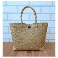 ราคา กระเป๋าสาน กระเป๋า กระจูด ทรงช้อปปิ้ง รุ่นญาญ่าใบใหญ่ขนาด12 10 นิ้ว (16210827322)
