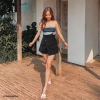 ราคา mistmondae sati short กระโปรงกางเกงกระดุมหน้า กางเกงสไตล์เกาหลี MM700095 (17921818938)