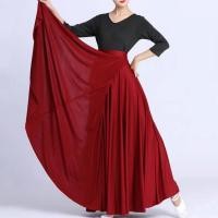 ราคา กระโปรงฟลาเมงโกสำหรับผู้หญิงกระโปรงเต้นแบบสเปนชุดเต้นระบำหน้าท้องชุดเดรสยาวไล่ระดับสีกระโปรงบานใหญ่กระโปรงยิปซี (19053894286)