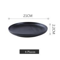 ราคา 6 Pieces Dinnerware Set Matte Black 8 10 inch Ceramic Plate Dinner Porcelain Cake Snack Dessert Plate Drop Shipping (12151861743)