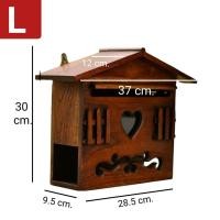 ราคา ตู้ใส่จดหมายไม้สัก ตู้ไปรษณีย์ ตู้ รับจดหมาย กล่องใส่ใบเสร็จค่าไฟ ตู้ไม้ ทำจากไม้สัก มีกุญแจล็อคได้มีสองขนาด จดหมาย ตู้จดหมาย (11576470463)