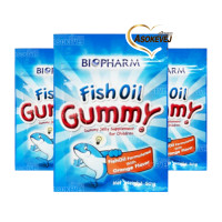 ราคา Biopharm fishoil gummy ไบโอฟาร์ม ฟิชออยล์ กัมมี่ กลิ่นส้ม 50กรัม 3ซอง แถมฟรี กัมมี่ 3ห่อ (7180242155)