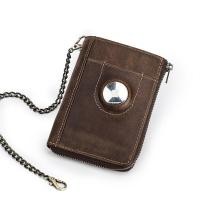 ราคา กระเป๋าเงินผู้ชายแบบสัมผัสกระเป๋าเก็บกุญแจแบบหนังแท้ขนาดเล็ก RFID พร้อมโซ่มีซิปแบบผู้ชายกระเป๋าเก็บบัตรกระเป๋าสตางค์ใส่เหรียญ (17977520050)