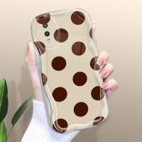 ราคา เคสโทรศัพท์สำหรับ Samsung Galaxy J2 Prime M02 A02สีน้ำตาลดำลายจุดคลื่นเคสเนื้อครีมขอบหยักเคสซิลิโคนแบบนิ่มเคสโทรศัพท์ (21134572370)
