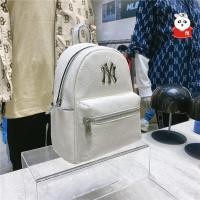 ราคา MLB กระเป๋าเป้สะพายหลังขนาดเล็กสำหรับผู้ชายและผู้หญิง PU เครื่องหมายโลหะหนัง NY แยงกี้แบรนด์แฟชั่นดอกไม้เก่ายุโรปและอเมริกากระเป๋าเป้แฟชั่นย้อนยุค (20188395070)