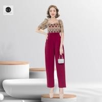ราคา JL01 จั้มสูทขายาวสำหรับสาวอวบ ลูกไม้ลายมงกุฎ สาวอวบใส่ได้ (21133148575)