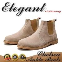 ราคา Men Boots Luxury Elegant Chelsea Ankle Boots Men Cow Suede Leather Boots Men Martin Boots High Quality Male Boots Non Slip Ankle Boots For Man Sewing Hard Wearing Men Shoes (12790064732)