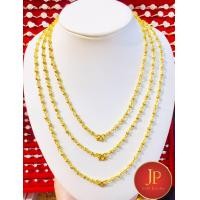ราคา สร้อยคอลายเม็ดประคำตัดลาย 4 0มิม น้ำหนัก1บาท ทองชุบ ทองหุ้ม สวยเสมือนจริง JPgoldjewelry (19369630181)