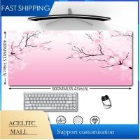 ราคา 288Cherry Blossoms Mouse Pad Original Art Mousepad Laptop Gamer Computer Desktop Mouse Mat Anti slip Waterproof Mousepads 900x400mm360 (20626518808)