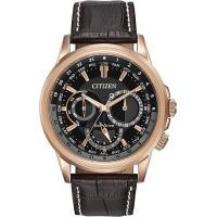 ราคา Citizen Eco Drive Calendrier Quartz Mens Watch Stainless Steel with Leather strap Classic Brown Model BU2023 04E (15924416129)