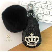 ราคา กระเป๋าพวงกุญแจรีโมทรถยนต์ทรงน้ำเต้าลายมงกุฎ ปอมปอม (5485276625)