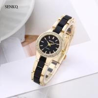 ราคา นาฬิกาผู้หญิง Senkq แฟชั่น กันน้ํา สายเซรามิก เพชร นาฬิกาควอทซ์ รุ่น T36 (21342062176)