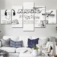 ราคา Lizhanmin ภาพวาดเพลงสำหรับภายในกีตาร์ไมโครโฟนลำโพงโปสเตอร์บนผนังผ้าใบศิลปะกรอบตกแต่งบ้านอุปกรณ์เสริม5ชิ้นชุด (19702098919)