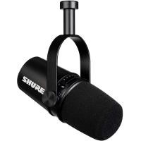 ราคา Shure MV7 USB Podcast Microphone for Podcasting Recording Live Streaming Gaming Built In Headphone Output All Metal USB XLR Dynamic Mic Voice Isolating Technology TeamSpeak Certified Black (1261598491