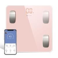 ราคา Uten Smart Scale for Body Weight Digital Bathroom Weighing Wireless Scales with Body Fat and Water Weight for People Bluetooth BMI Electronic Body Analyzer Machine with Smartphone App 400lb Pink (2060