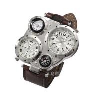 ราคา นาฬิกาทหารมีเข็มทิศวัดอุณหภูมิหลายหน้าปัดหรูหรานาฬิกาสปอร์ตผู้ชายใหม่สำหรับผู้ชายนาฬิกาข้อมือควอตซ์สายหนังนาฬิกาชายแฟชั่น (19201794988)