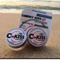 ราคา แพ็ค 2 ชิ้นC Kiss C Kiss Cherry Kiss Sunscreen 3in1 SPF 60 PA เชอรี่ คิส ครีมกันแดด 10 กรัม กระปุก (14678681610)