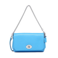 ราคา กระเป๋าถือ COACH แท้ หนังแท้ หนังฟอกแบบกันรอยขีดข่วน มีสายยาวถอดแยกได้ ทรงสวยมาก รุ่นหายาก Coach 34604 Crossgrain Leather Mini Ruby Crossbody Azure (21348402769)