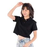 ราคา เสื้อCrop Poloครอปคอปก โปโล เอวลอย Earthtone (19308391628)