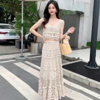 ราคา ชุด Midi A Line สำหรับลุคกระชับสัดส่วน เอวยางยืดรูป ประจบถักโครเชต์และดีไซน์ลายโปร่ง (20842698061)