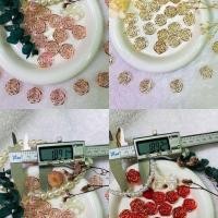 ราคา ลูกปัด ดอกกุหลาบขอบทอง ดอกกุหลาบทูโทน 19 มิล อุปกรณ์เสริมงานฝีมือ (21204052446)