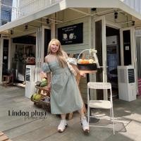 ราคา เดรสยาวสาวอวบ สม้อคหลัง เปิดไหล่ ผ้าลินิน ทรงสวย เสื้อผ้าสาวอวบ (20513007036)