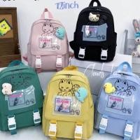 ราคา กระเป๋าเป้สีหวาน กระเป๋าเป้เด็ก กระเป๋าเป้ผ้าลายสกรีนแมว (19987089704)