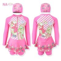 ราคา My Little Pony ชุดว่ายน้ำเด็ก ชุดว่ายน้ำเด็กหญิง ลายโพนี่ จาก NADreams รุ่นเด็กโต ผ้ากัน UV UPF50 (19441773196)