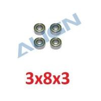 ราคา ลูกปืน 3x8x3 4ลูก HS1031 Bearings MR83ZZ (11296163712)