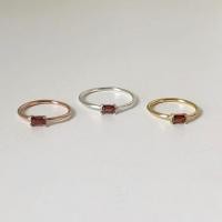 ราคา Winterwinter Jewelry Silver925 เครื่องประดับเงินแท้ เงินแท้925 แหวนเงินแท้ แหวนพลอยแท้ทรงเหลี่ยม โกเมน Garnet (1867584521)