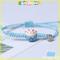 ราคา Beloving กำไลข้อมือแมวกวักนำโชคสร้อยคอแบบจี้ห้อยทำจากเซรามิกสีทอมือ (20347943020)